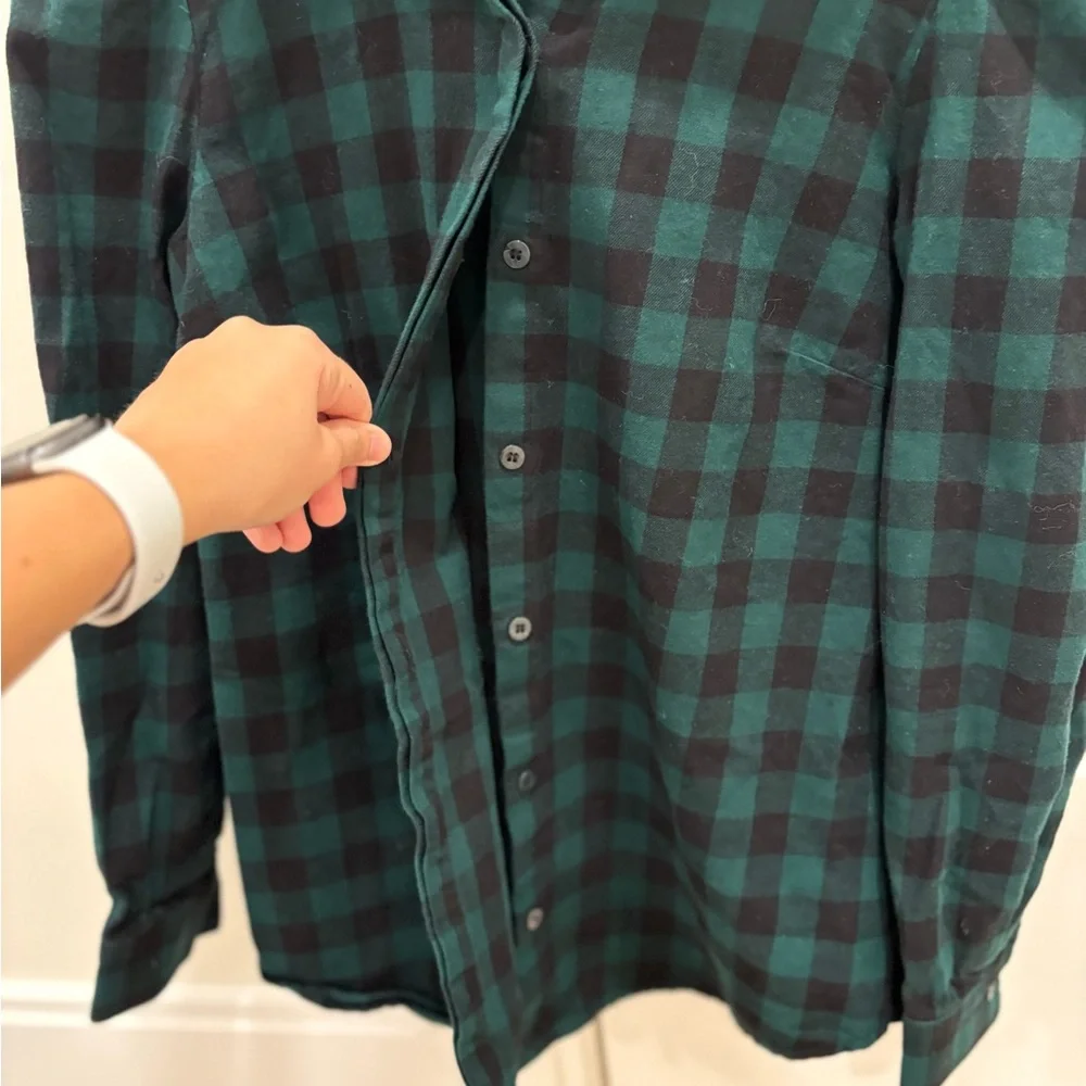 Tuckernuck Saranac Shirt Green and Black Flannel Size XS - Picture 3 of 7